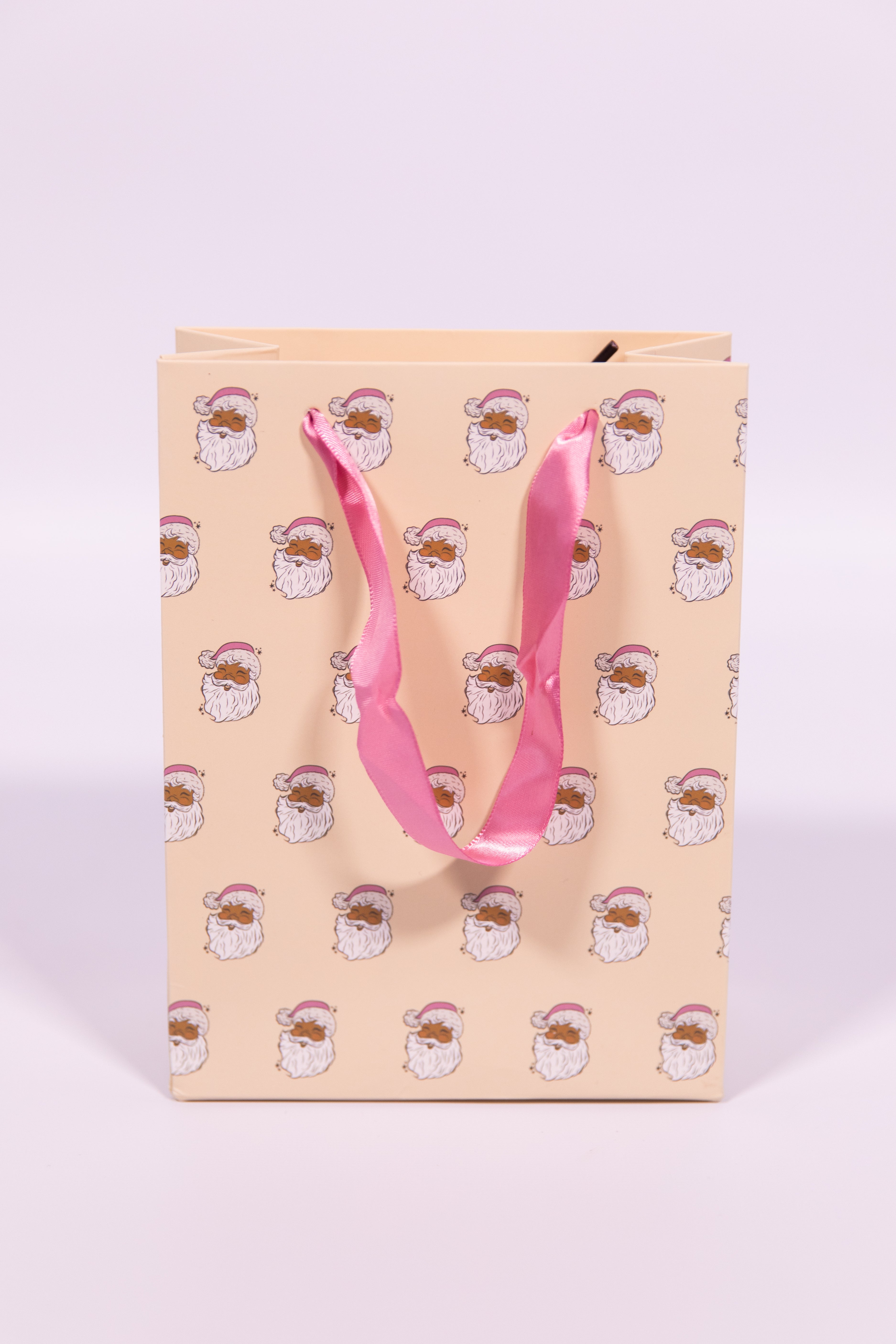 Black Santas with Pink Hat Gift Bags